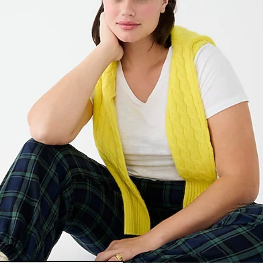 J. Crew Flannel Jogger Pajama Pant in Black Watch Tartan